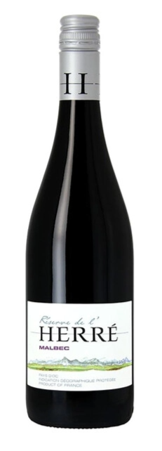 Вино Reserve de l'Herre Malbec, Pays d'Oc IGP