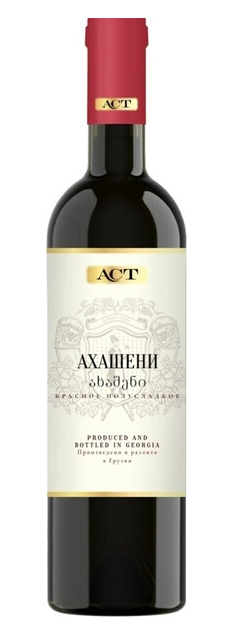 Вино АСТ Ахашени красное полусладкое 0,75 л