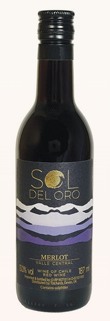 Вино Sol del Oro Merlot, 2023, 187 мл
